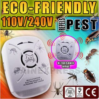 Electro magnetic Ultrasonic Mosquito Repeller Cockroach Repellent 