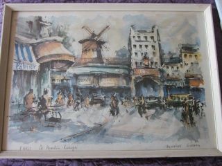   & Very Iconic Marius Girard Moulin Rouge Paris Print/Picture Frame