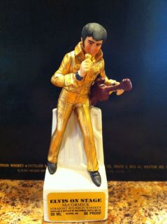 Elvis Presley Mccormick Decanter Bottle On Stage Music Box RARE EMPTY