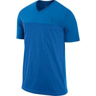   RF Roger Federer Blue Hard Court Shirt Tennis 481792 438 Sz S M L XL