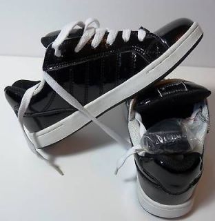 PINEAPPLE DANCE BLACK LEATHER TRAINERS SNEAKERS UK4