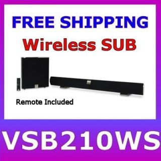   Sound Bar Speaker & Wireless Powered Subwoofer & Remote TV Music