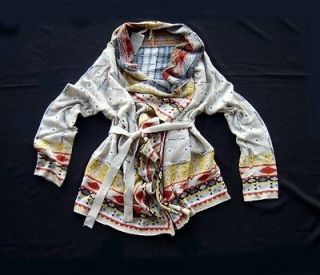   Promises to Keep Navajo Print Tie Sweater Coat Cardigan 26 C138 L