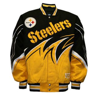 Pittsburgh Steelers NFL Slash Jacket Cotton Twill Coat Brand New with 