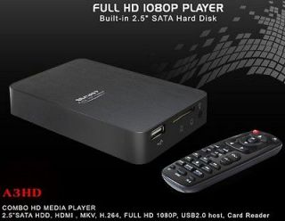   1080P USB SD MMC 2.5 SATA HDD Media Player DVD Drive,CD ROM,D​OLBY