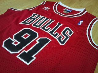 Dennis Rodman Chicago Bulls NBA jersey size Small Red swingman 