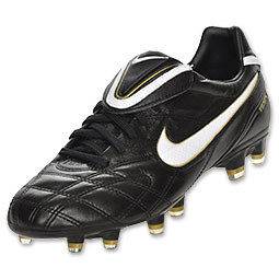 Nike Tiempo Legend III FG Black/White Gold Mens Soccer Cleats 366201 