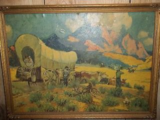   Covered Wagon by Robert Wesley Amick Pioneer American Western Plains