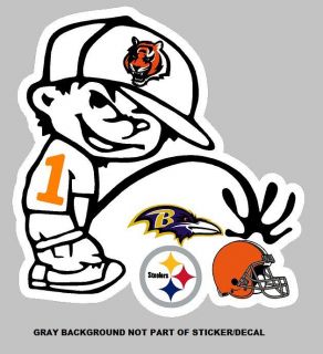   pee on Steelers,Brown​s,Ravens Vinyl Indoor/Outdoor window decal 4