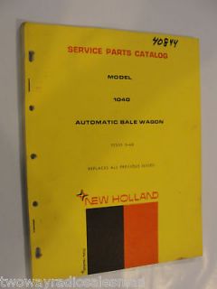 New Holland 1040 Automatic Bale Wagon Parts Manual