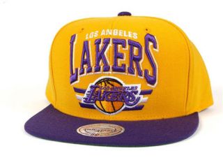 LA Lakers Snap Back Snapback Caps Hats Mitchell Ness Stadium NBA Cali 
