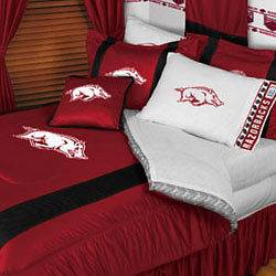 NCAA ARKANSAS RAZORBACKS Queen Comforter Sheets BED SET