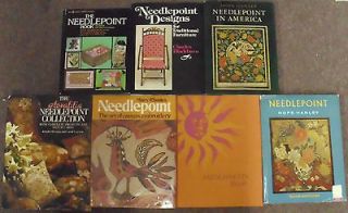 Needlepoint Designs Furniture American Glorafilia Collection Books Lot