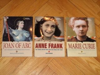   World History Biographies ANNE FRANK, MARIE CURIE & JOAN ARC