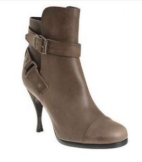 Balenciaga Taupe Leather Buckled Ankle Boots SZ 6 Retailed for $1200
