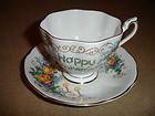 Vintage PRINCESS ANNE remembrance series fine bone china cup & saucer 