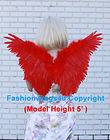   RED Butterfly Fire Birds Macaw Fairy costume feather angel wings props