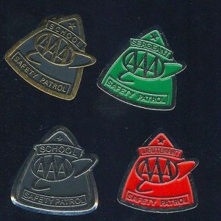 Vintage AAA Safety Patrol School Lapel Pin: One Black Pin