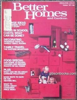 Better Homes and Gardens Magazine October 1971 Retro Decorating