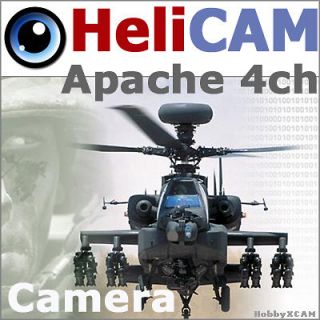 WIRELESS HELICAM 4 CHANNEL APACHE AH 64 R/C RC COMBAT HELICOPTER 