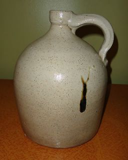 Antique Turkey Dropping Salt Glaze Beehive Stoneware Jug, excellent 
