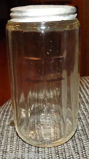 Vintage Hoosier Cabinet colonial Spice Jar Sneath Glassware , 4 1/4 