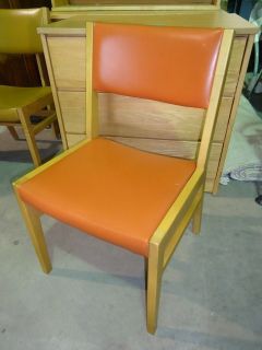 Solid Wood Desk Chairs with Vinyl Seat and Back