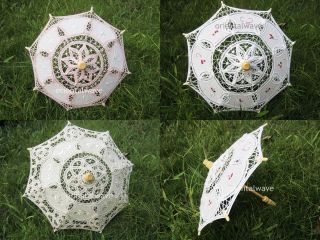 Handmade Multicolor Mini Cotton Lace Parasol Umbrella Wedding Party 