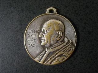 Old Italian Medal Pope JOHN XXIII Joannes Point. Max. CATHOLIC Rome 