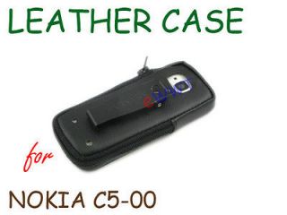   Leather Cover Soft Case Holder w/ Belt Clip for Nokia C5 00 GJLR097