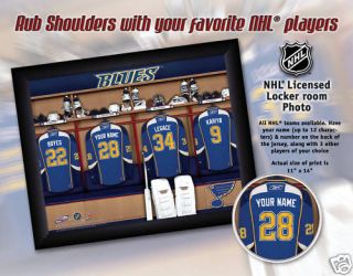 NHL Personalized Locker Room Hockey Prints