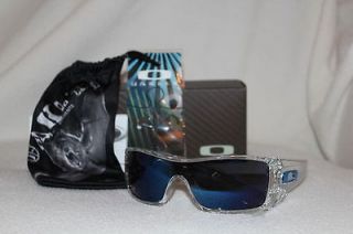 NIB Oakley Batwolf Clear Frame/Ice Iridium Sunglasses.Gre​at Deal