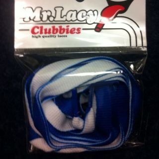 Mr Lacy Clubbies Blue And White Double Sided Laces Olympic Jordan 