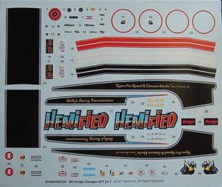 HEMI  FIED 1968 CHARGER DECAL SHEET REVELL 125 SCALE COOL