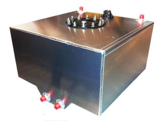   15 Gallon Aluminum Fuel Cell With Sump & 70 10 Ohm Ford Sending Unit