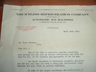 1913 Automatic Ice Machines/Icele​ss Refrigeration Company signed 