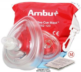 Lot Ambu CPR Res Cue Mask Pro ADULT & INFANT in Red soft pocket 