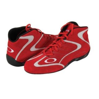 New Oakley Red Mid Top Racing/Driving Shoe Size 9.5, Fire Retardant 