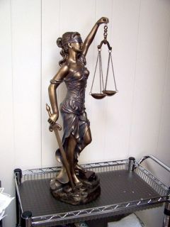   Lady Scales Of Justice Lawyer Statue Attorney Gift Office Protection