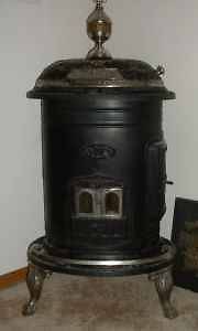 Antique Vintage PARLOR STOVE Victorian 1876 potbelly WOOD FALES NY 