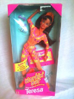   WORKIN OUT TERESA BARBIE HISPANIC DOLL WITH CASSETTE TAPE NEW NRFB