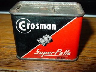 Vintage Crosman Super Pells Tin 22 Cal gun bb