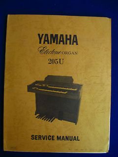 YAMAHA ELECTONE ORGAN 205U SERVICE MANUAL