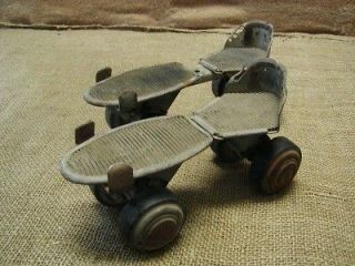 Vintage Roller Skates Old Antique Skate Board Toy