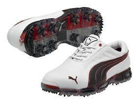 2011 Puma Golf Super Cell Fusion Ice Mens Golf Shoes Wht/Blk/Red $220 