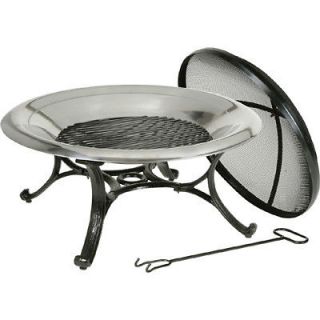 New Deckmate Stainless Steel Outdoor Fire Bowl Fire Pit