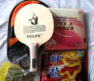 CUSTOM MADE Full Wood KOKUTAKU Table Tennis Bat/ Paddle/ Racket w/Case