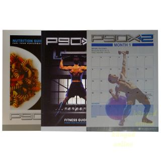 P90X2 Fitness Guide Book + Nutritional Guide Book + Workout Calendar 