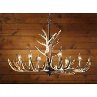 light Antler Chandelier Country Lodge Home Decor