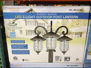 NEW Innova Lighting 3 Light Outdoor LED Lamp Post Lantern Yard Garden 